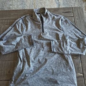Kenneth Cole Top Gray 1/4 Zip Tech Pullover Long Sleeve Sweater
